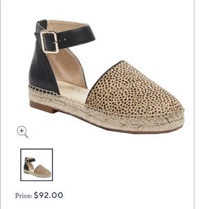 Sole society leopard espadrilles sz 71/2 - 38 EUC